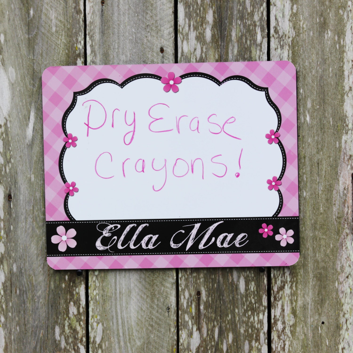 Childrens personalized dry erase lap board