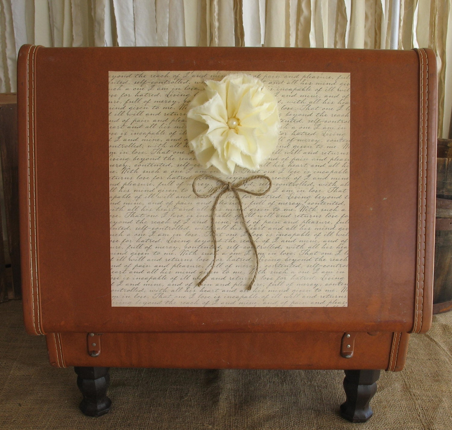 vintage suitcase wedding card holder shabby chic wedding