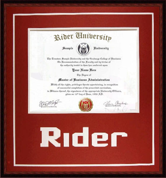 Rider University Diploma and Degree Frame Great by DiplomaFrames