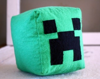 Minecraft Creeper Plush Toy Block Boy Decor