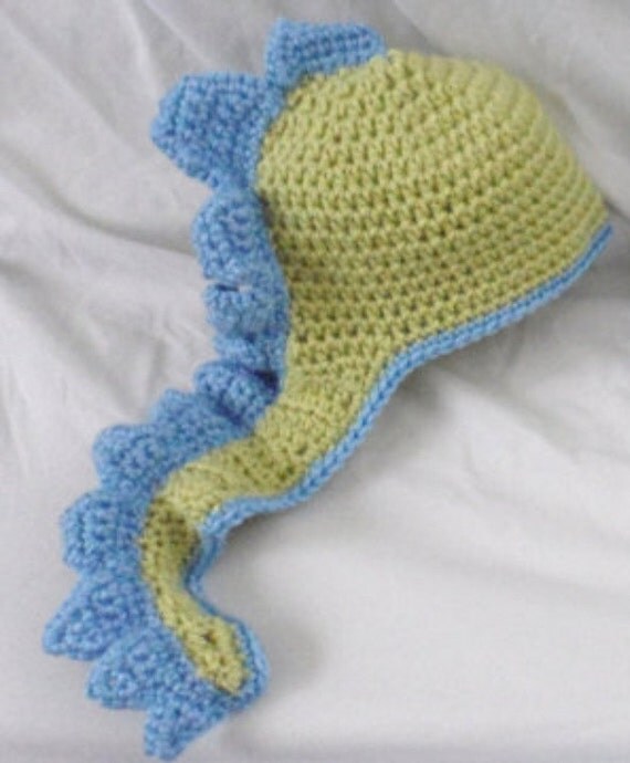 Crocheted Adult Dinosaur Tail Hat