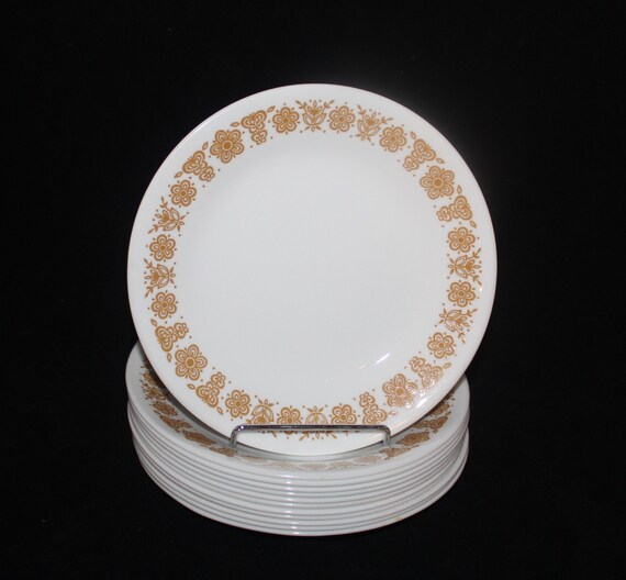 Corelle Butterfly Gold Bread and Butter plates by prettydish