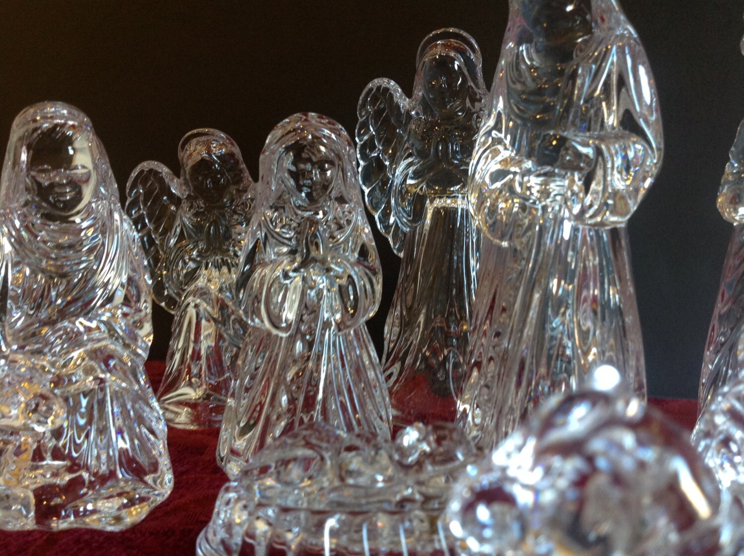 Vintage Princess House 13 Piece Crystal Nativity Set