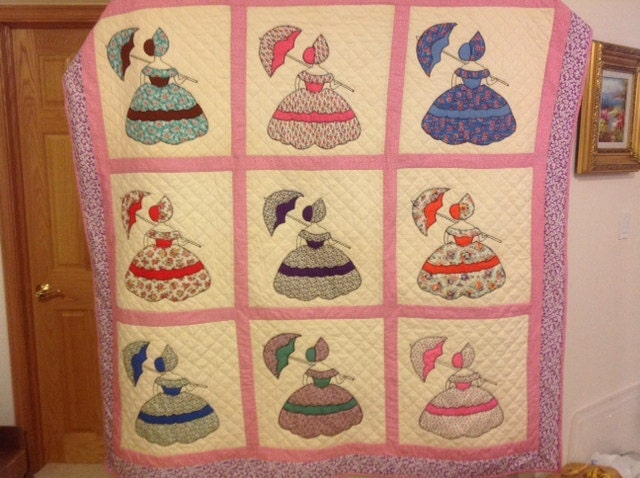 Vintage Colonial Lady Quilt Pattern