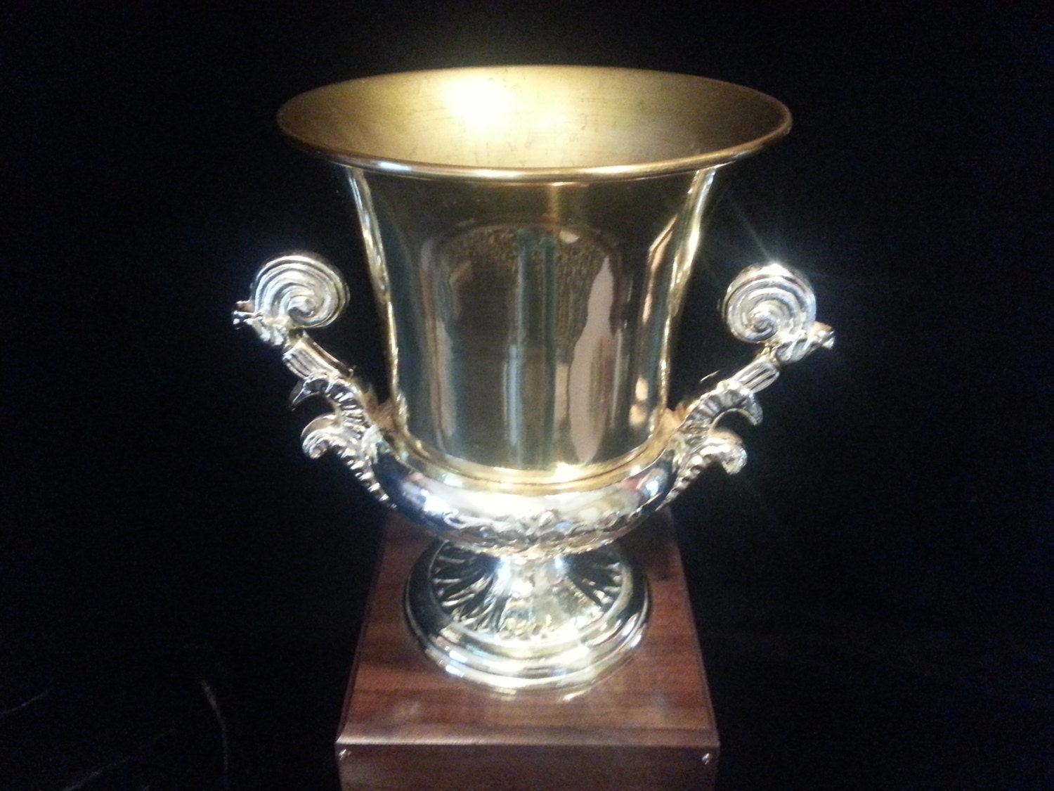 Large Vintage Blank Brass Trophy Cup Vase by OldGLoriEstateSale