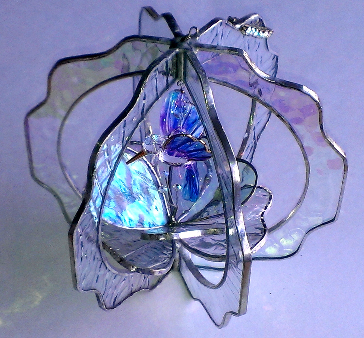 Wedding or Anniversary Gift 3D Stained Glass Suncatcher with