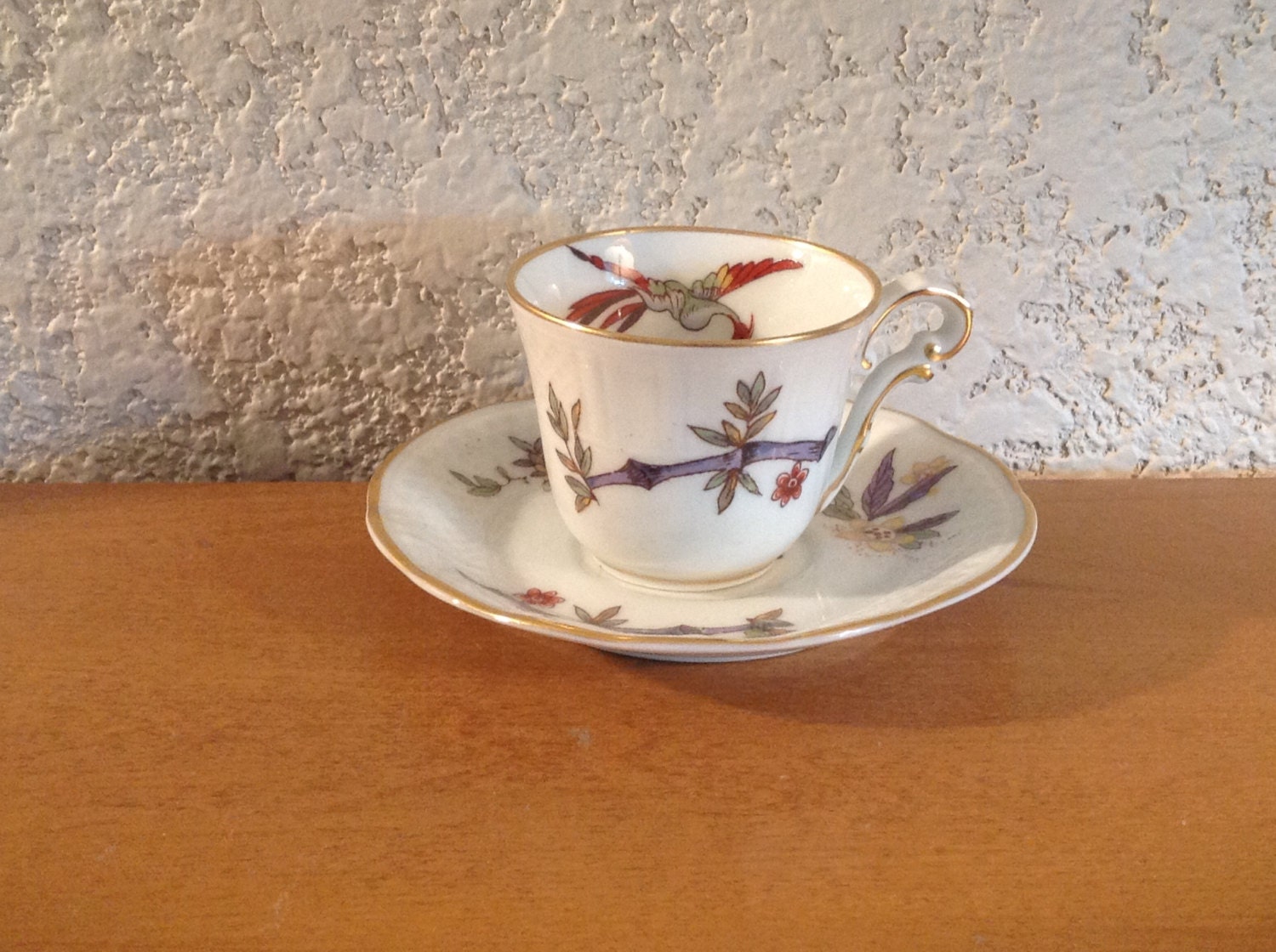 Limoges China Demitasse Cup and Saucer. By L. Bernardaud and