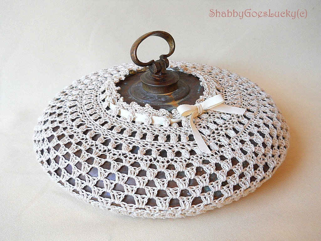 Antique German hot water bottle pure copper circular with