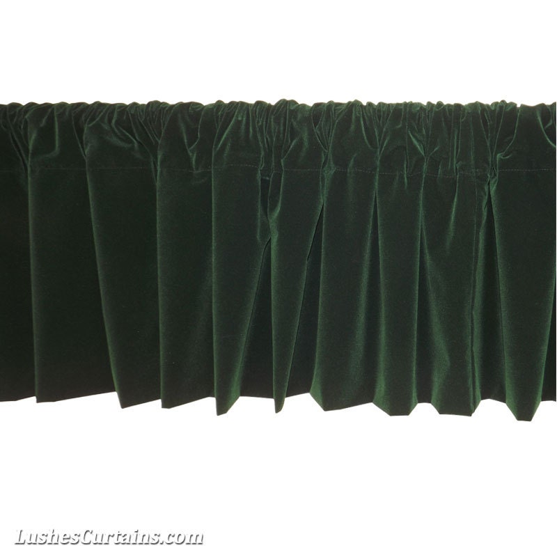 Forest Green Window Valance w/Rod Pocket Top Custom & Ready