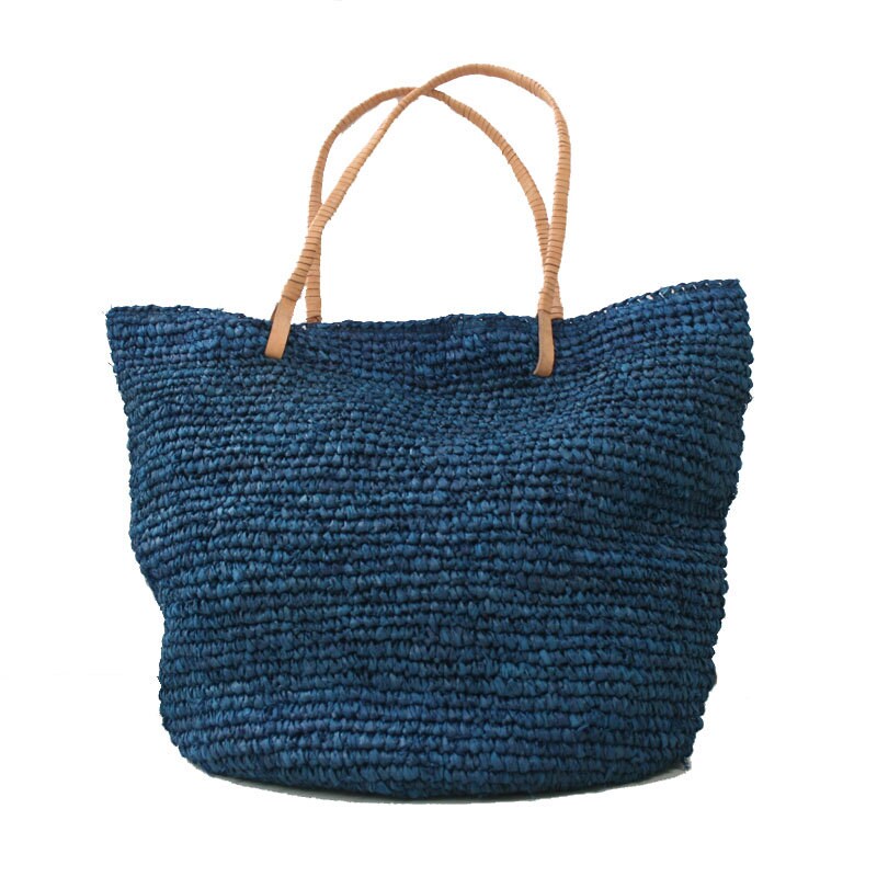 Large Straw Bag Straw Beach Bag Beach BagStraw Bag by MOOSSHOP