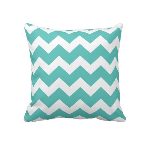 Turquoise Chevron Pillows Pillow Cushions Throw Pillows