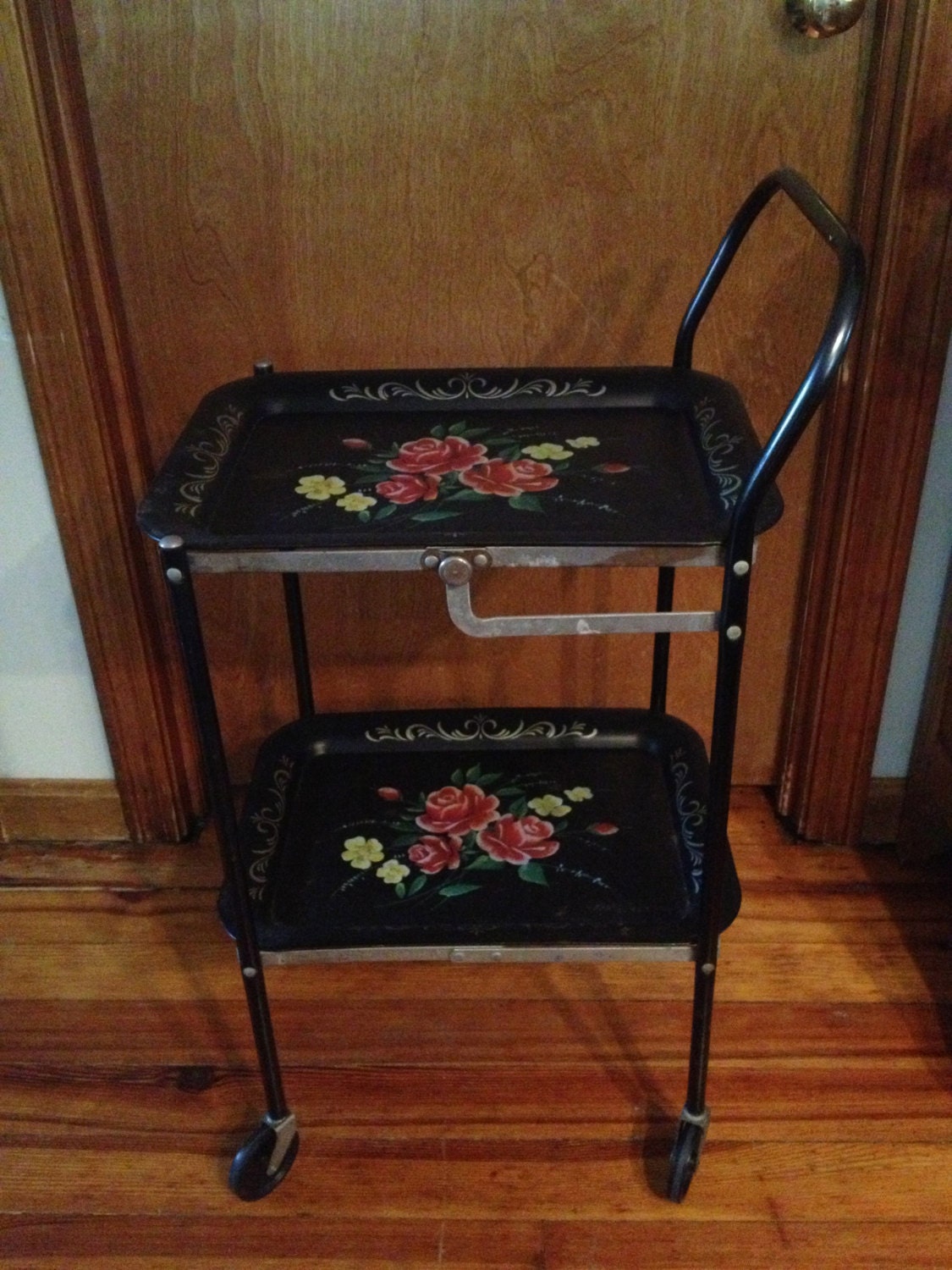 Vintage Serving Cart with Wheels