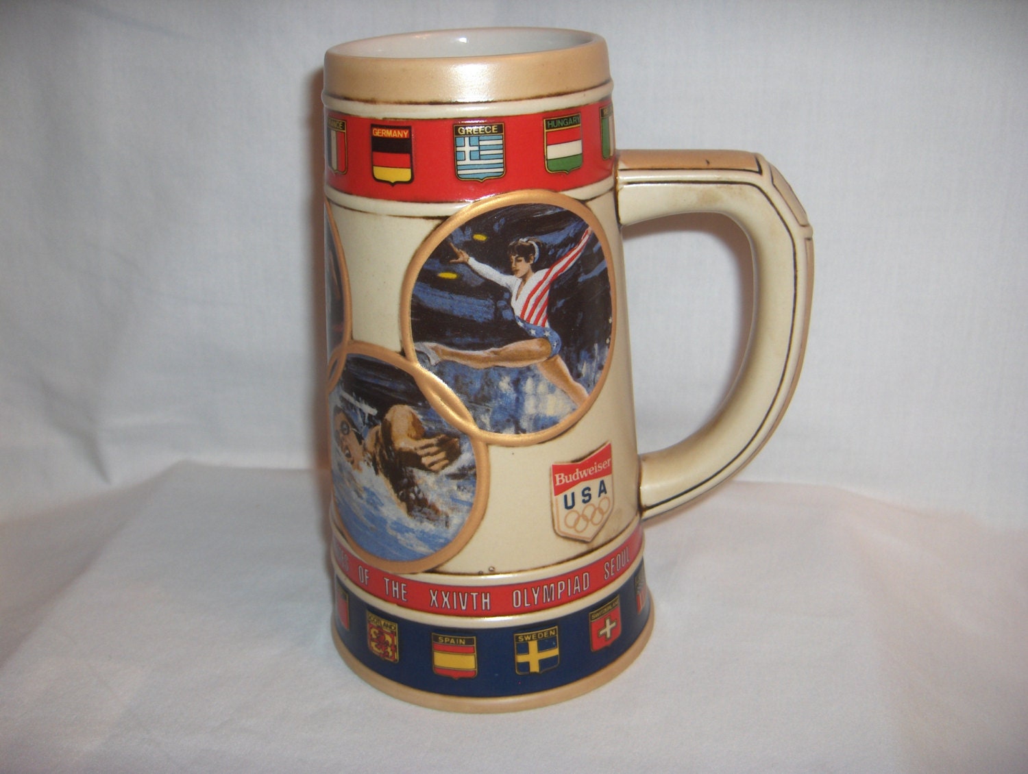 BUDWEISER OLYMPICS Beer Stein Seoul XXIV 1988