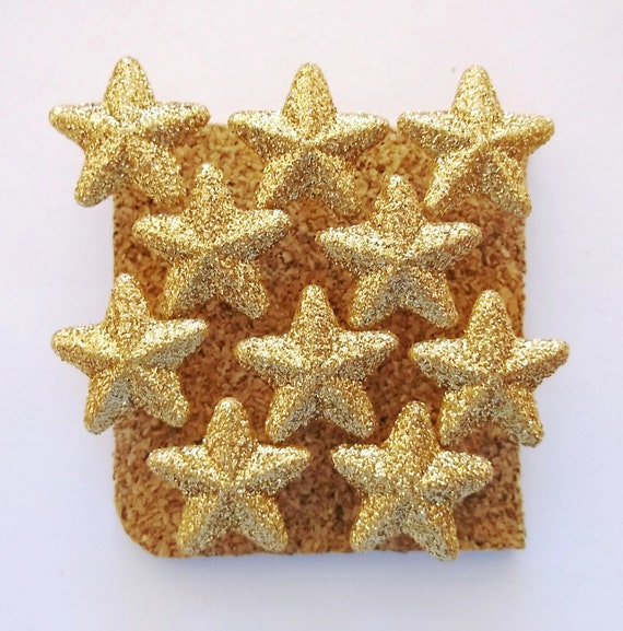 Gold Stars Push Pins Decorative Push Pins Star by GiftsNThisNThat