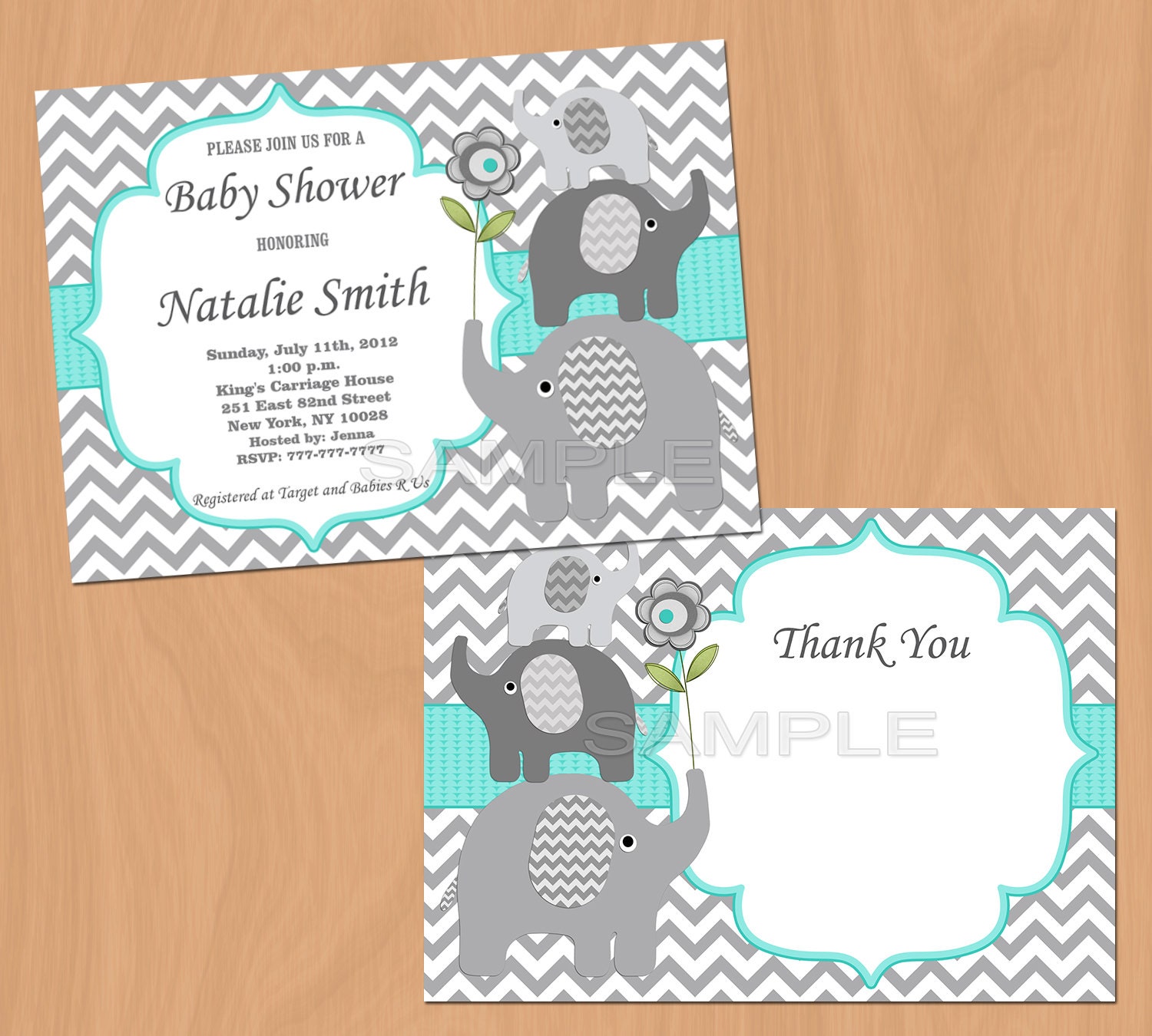 template card baby greeting new Invitation Shower Baby Elephant Shower Baby Invitation Boy