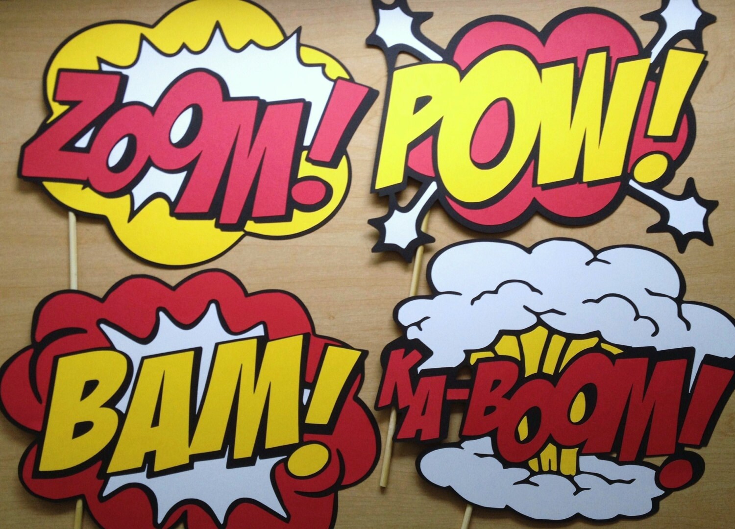 Printable Comic Photo Booth Props Superhero Photo Booth