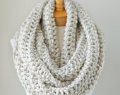 Oversized knit scarf oversized chunky infinity by PikaPikaCreative