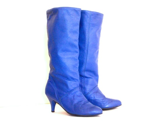 green and blue boots
