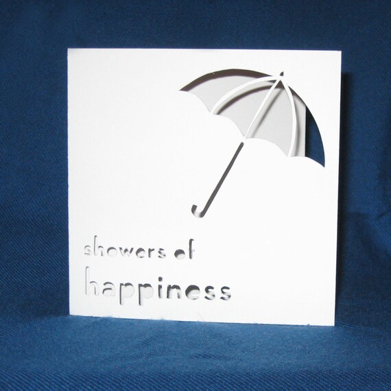 Showers of Happiness Card Wedding Shower Baby Shower Hand