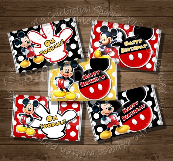 Mickey Mouse Mini Candy Bar Wrappers Candy Bar Mickey Mouse