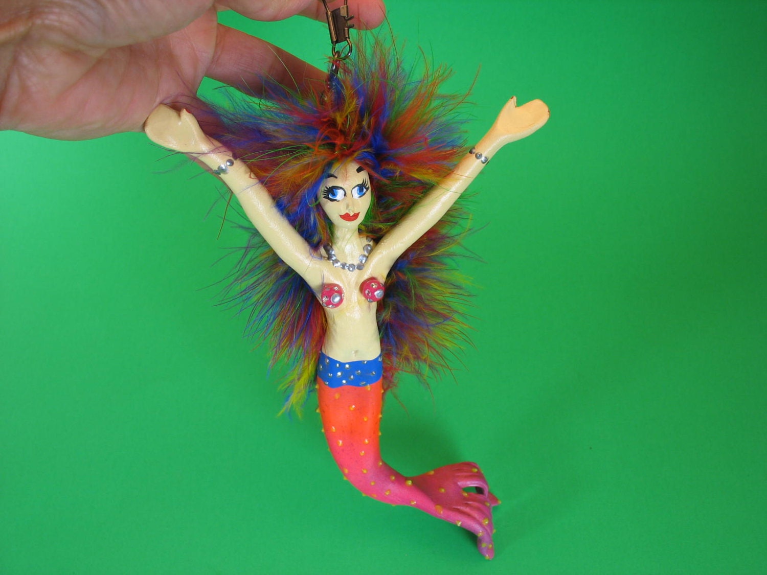 Hanging Mermaid Sea Queen Mermaid Under the by PondScumCeramics