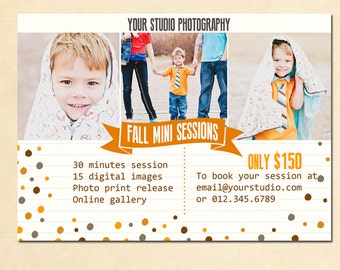 INSTANT DOWNLOAD Fall Mini Session template - MA072