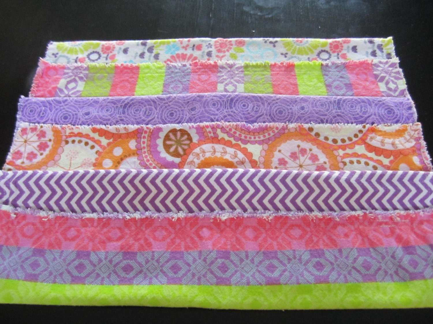 Set of 3 Burp Rags100 Cotton Flannel Fabric by BzRagz on Etsy