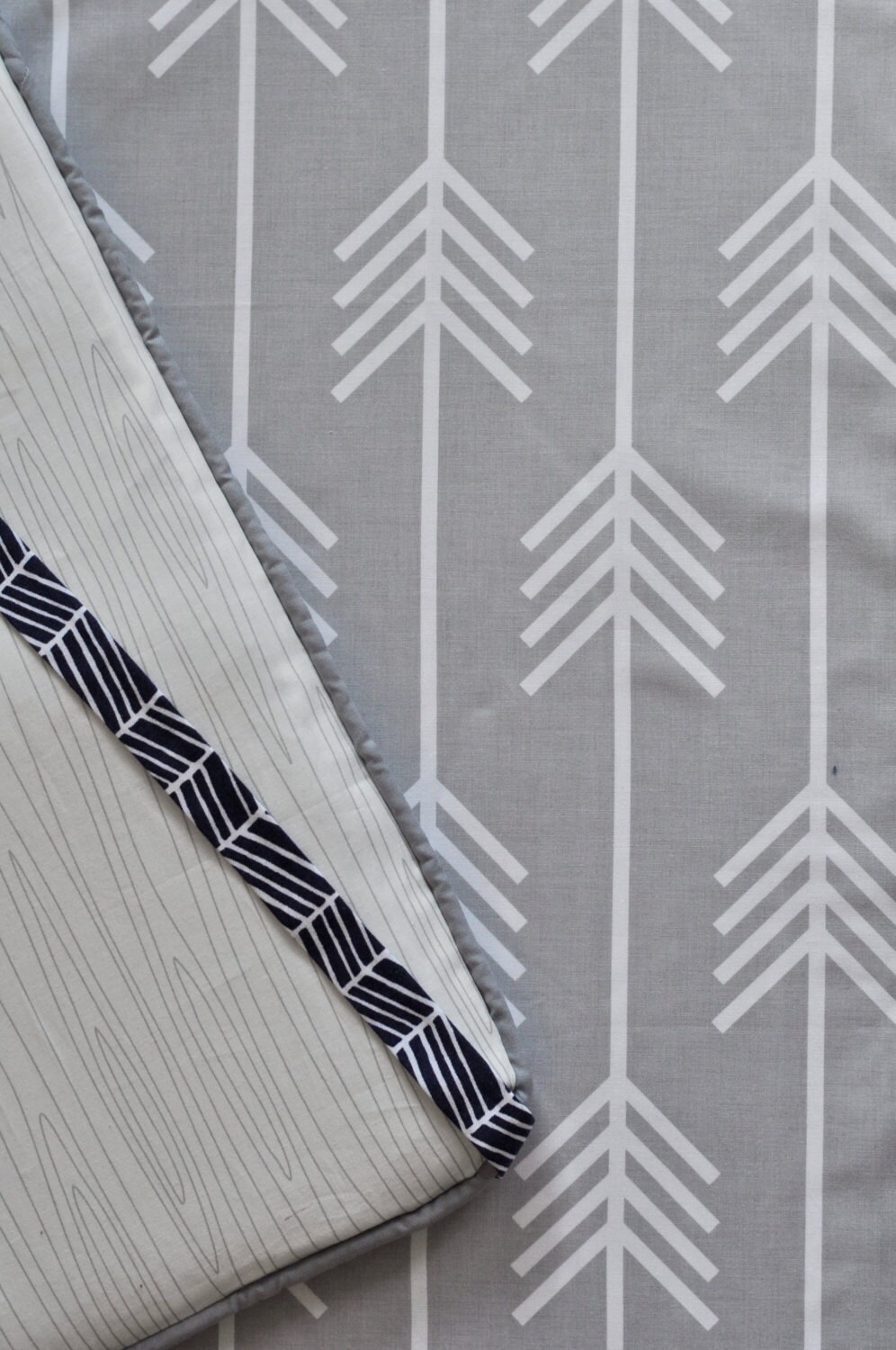 Lake and Arrows Bedding Set. Crib Bumper. Crib Sheet. Crib