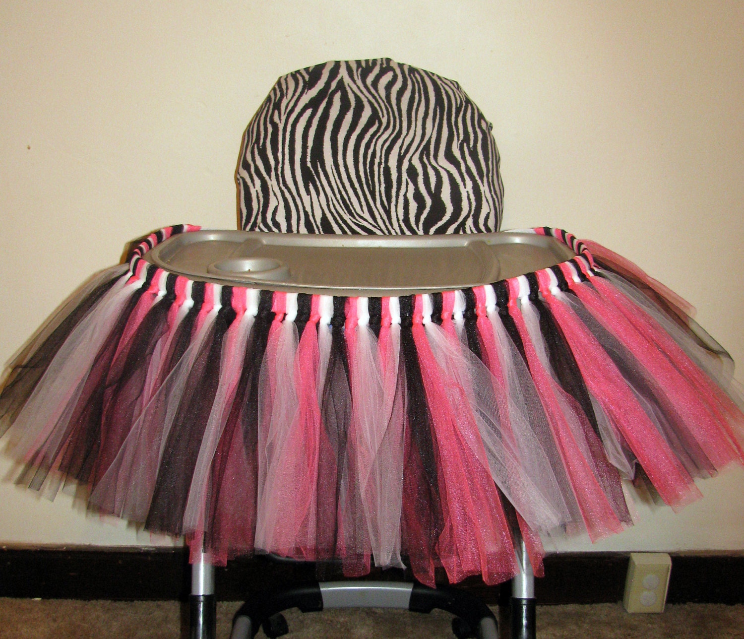 High Chair Tutu Highchair Tutu Skirt Zebra Birthday TEMPORARY