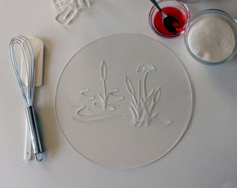 cake stencil tiger round
