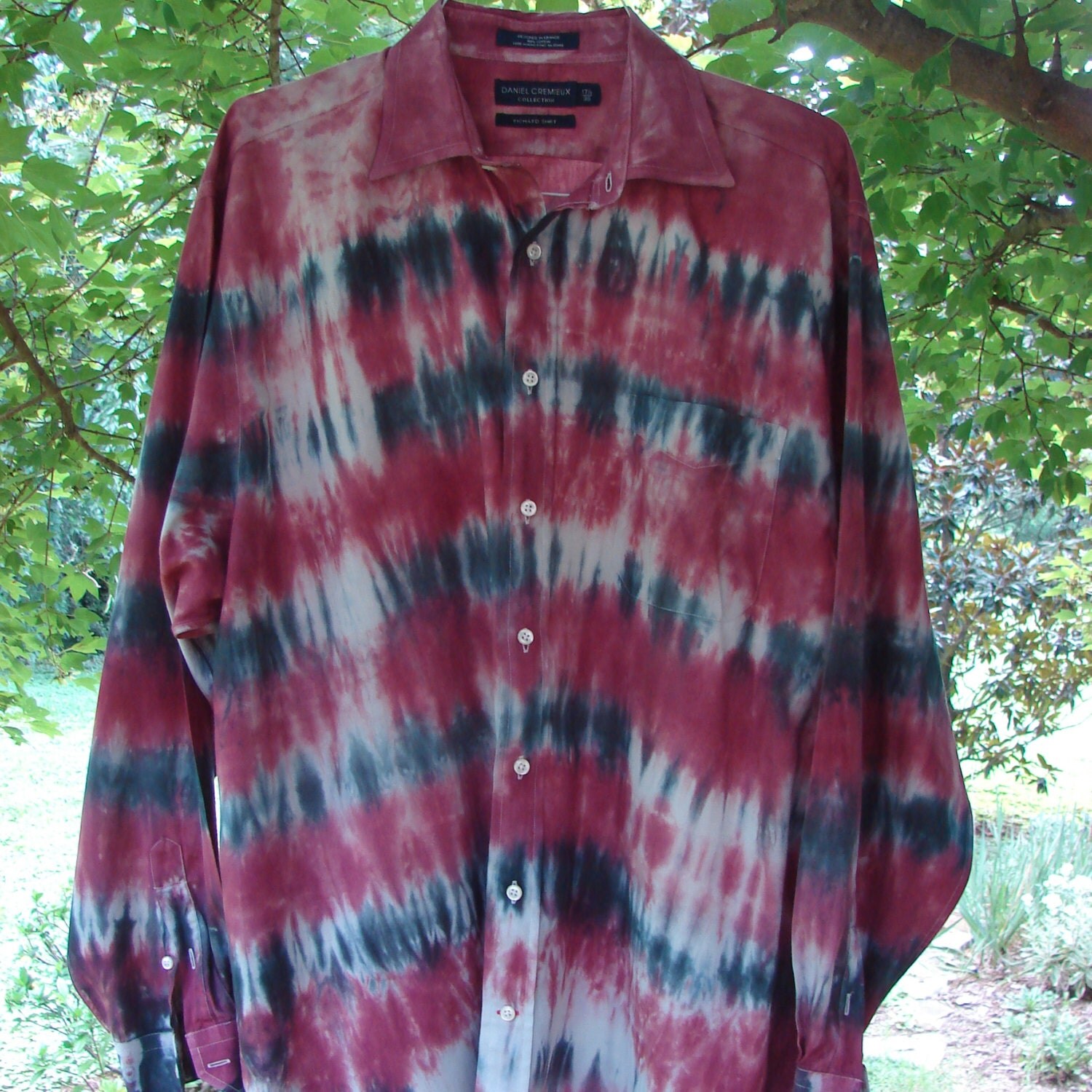 Men's Tie Dye Dress Shirt Size XL