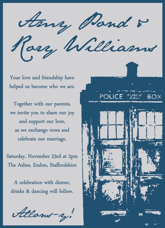 Doctor Who Invitations 6