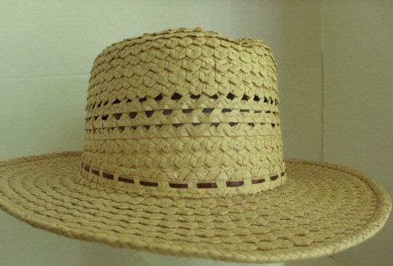 NEW Vintage AUTHENTIC SUNSET Amish Mens Straw by LucillesAmish1933