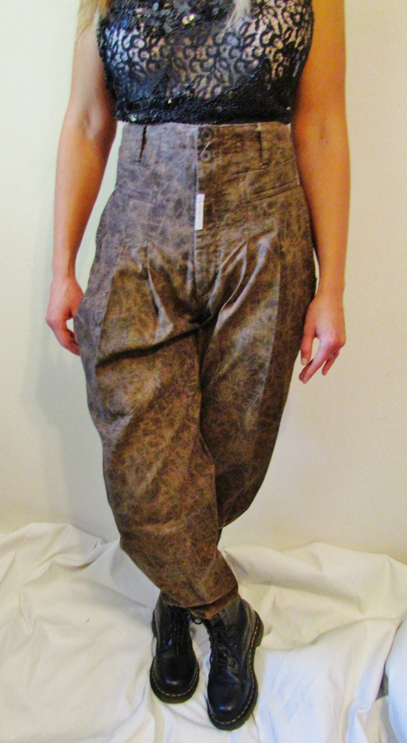Vintage Z. Cavaricci Brown Acid Wash Harem Pants