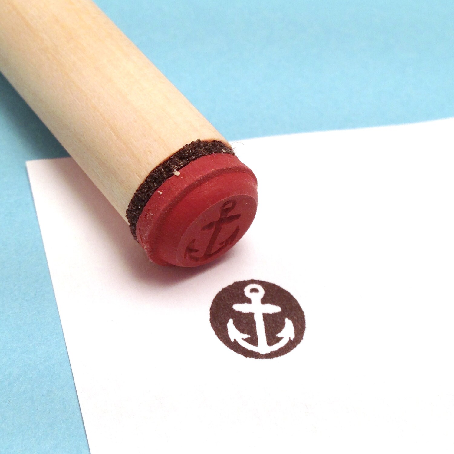 Tiny Anchor Rubber Stamp Nautical Pirate