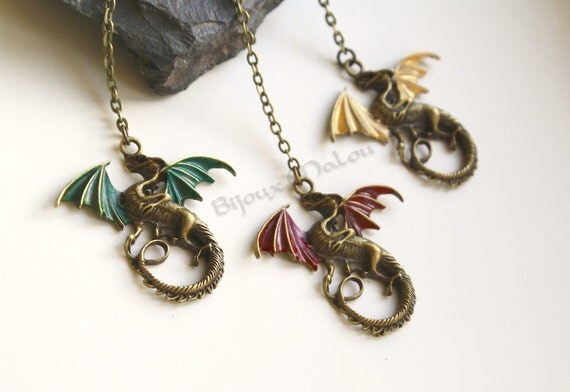 Game of Thrones House Targaryen Silver Dragon Pendant Necklace - Geekify Inc