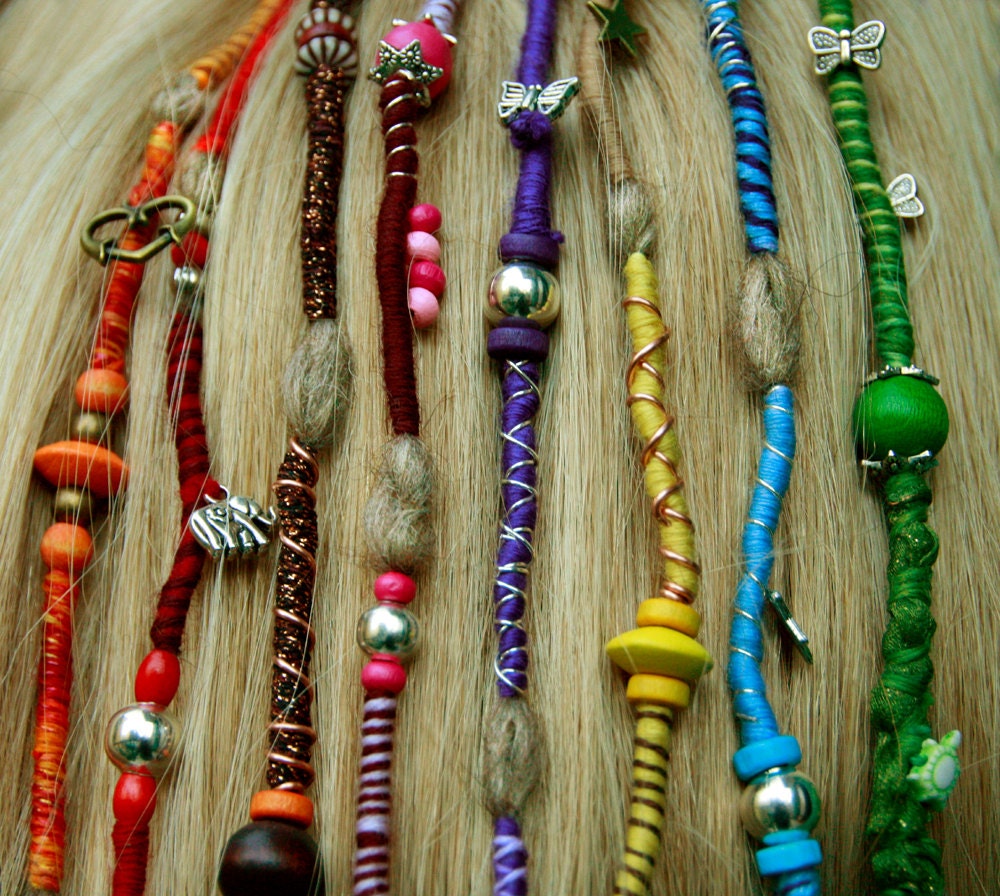 Dreads Hair Wraps for blonde hair Handmade Bohemian Hippie