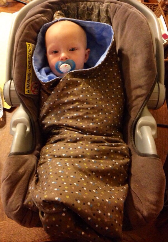 Car Seat Swaddle Blanket Flannel Nautical by SewSweetMommies