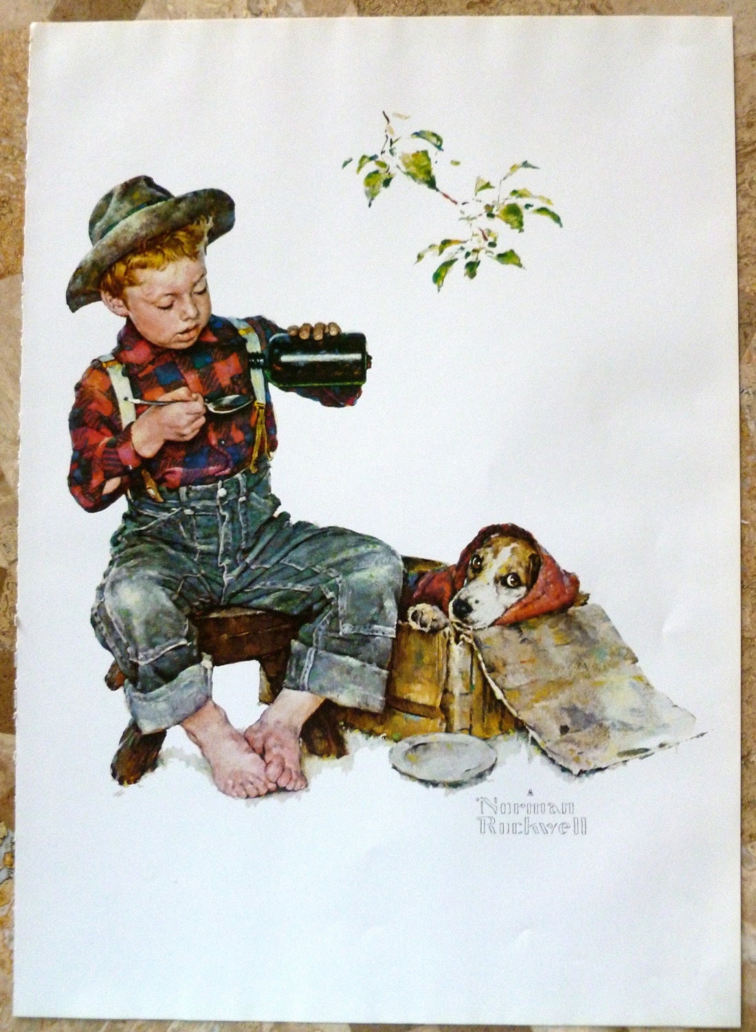 Norman Rockwell Poster Boy and His Dog 1958 The Best of