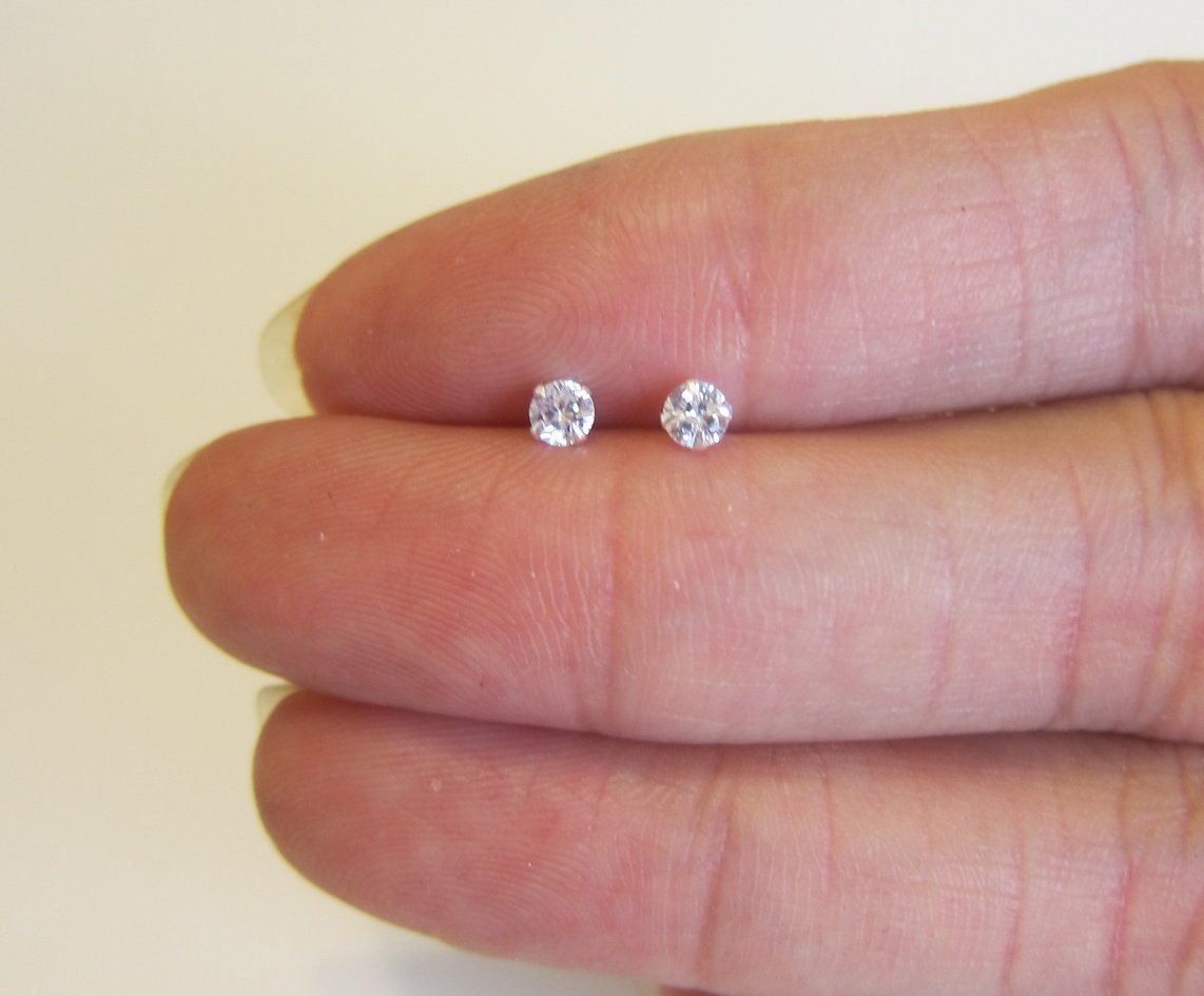 Cubic Zirconia Stud Earrings Cartilage Earring tiny stud