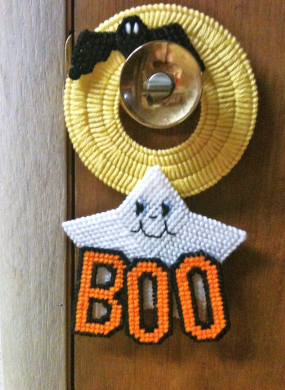 How To Change A Door Knob >> Ghost Boo Door Knob Hanger Needlepoint Plastic Canvas How To Change A Door Knob >> Ghost Boo Door Knob Hanger Needlepoint Plastic Canvas