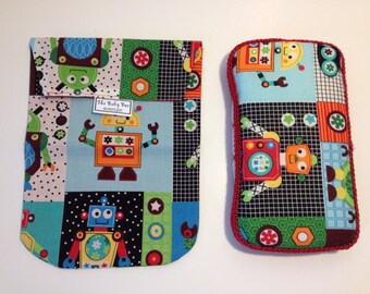 ROBOT Diaper & Wipes Pouch with Matching Wipes Case