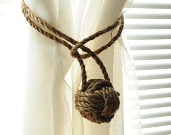 Nautical Decor - Rope Curtain Tie Backs (this is per pair)