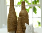 Plain Twine Wrapped Wine/Decorative Bottles
