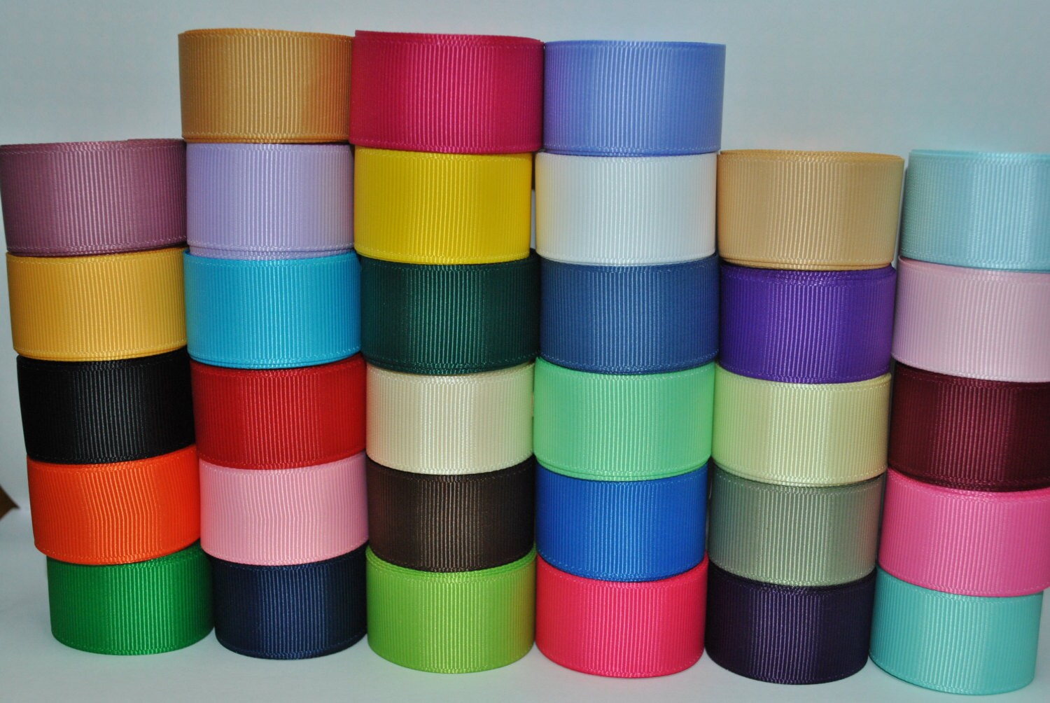 Wholesale Grosgrain Ribbon Solid Color 7/8 2 Yards Of