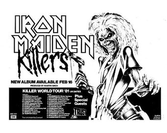 Items similar to Iron Maiden original 1980s Eddie with Ax Killers ...