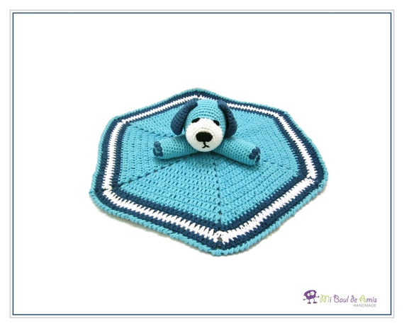 blue dog lovey blanket