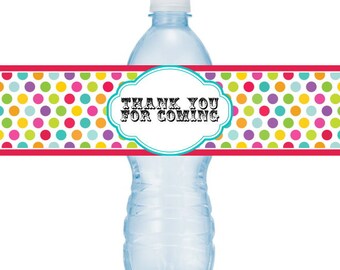 40th Birthday Printable Water Bottle Labels by DelightPrintables