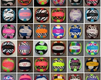 EMBROIDERED Plush Volleyball *new prints and fonts*