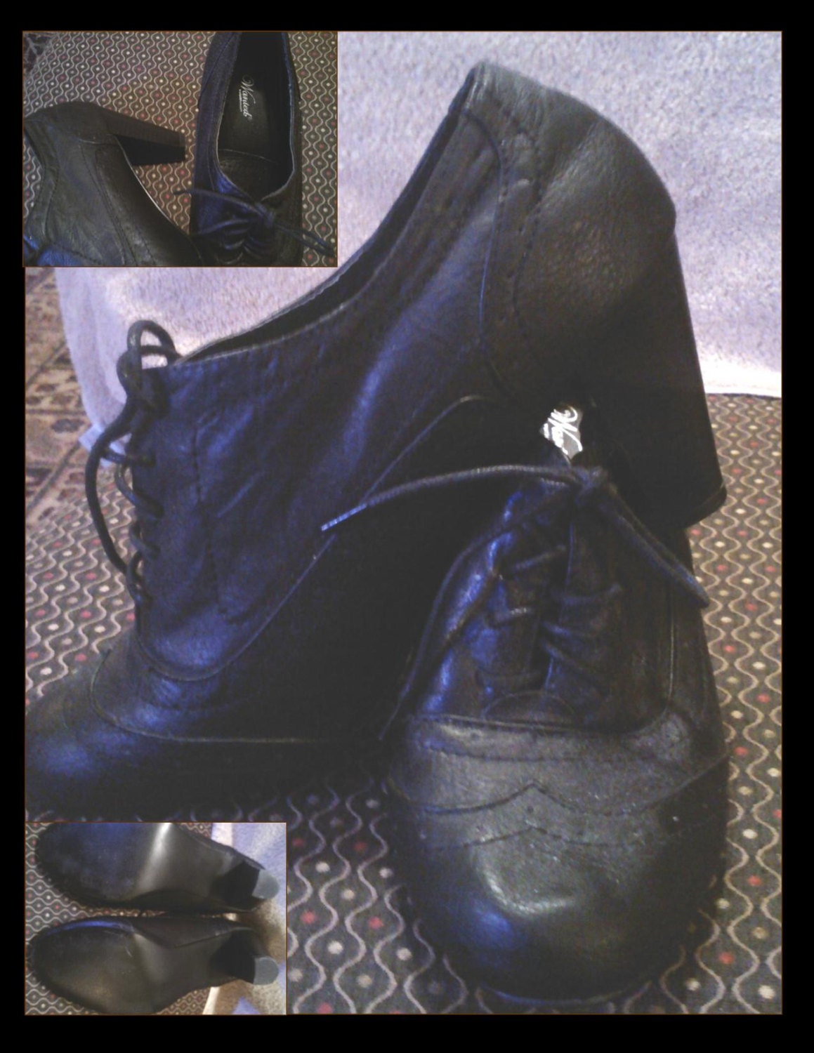 old lady leather shoes